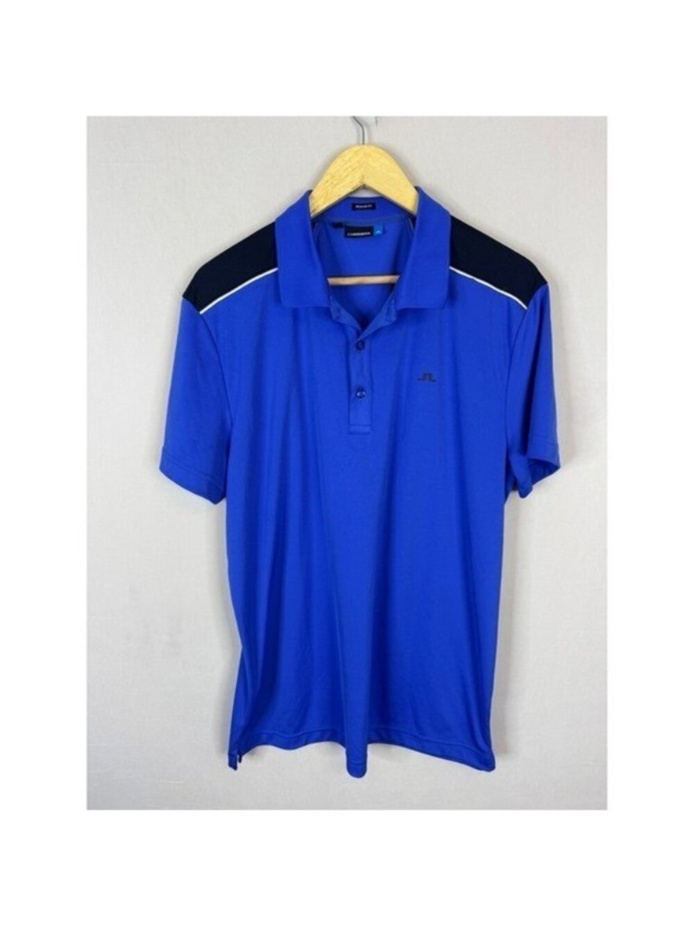 J.Lindeberg  Golf Polo Shirt Mens XL Blue Navy Regular Fit